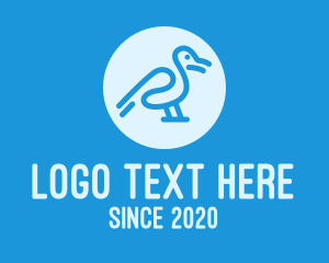 Zoo Animal - Unique Bird Circle logo design