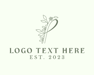 Etsy - Nature Letter P logo design