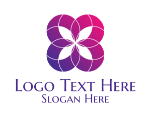 Pink Geometric Flower Logo