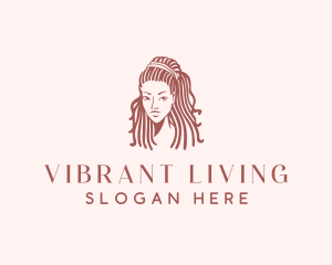 Dreadlocks Hairstyle Salon Logo