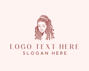 Dreadlocks Hairstyle Salon Logo