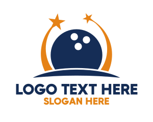 League - Bowling Ball Stars logo design