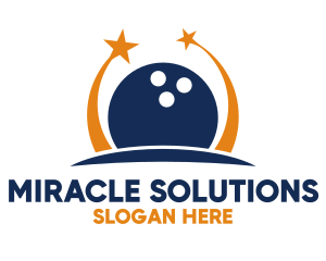 Miracle - Bowling Ball Stars logo design