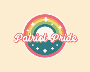 Colorful Rainbow Pride logo design