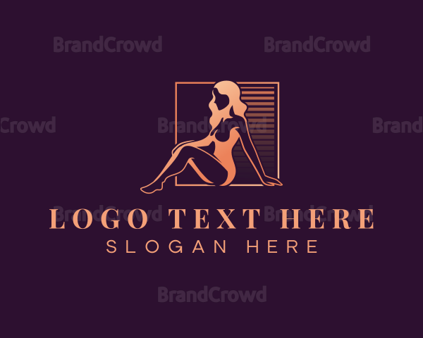 Nude Seductive Woman Logo