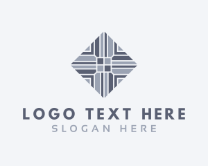 Paver - Grey Tile Pavement logo design