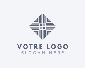 Floor - Grey Tile Pavement logo design