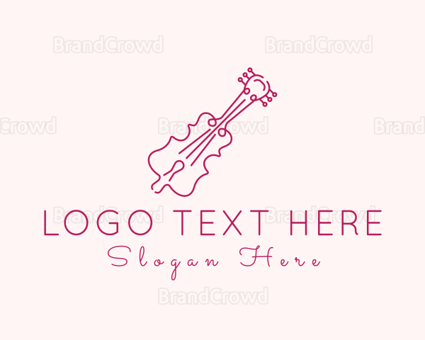 Elegant Violin Outline Logo