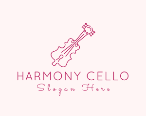 Cello - Elegant Violin Outline logo design