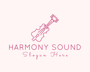 Instrumental - Elegant Violin Outline logo design
