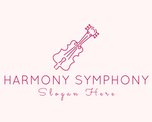 Orchestral - Elegant Violin Outline logo design