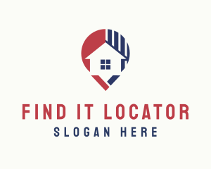 House Pin Locator logo design