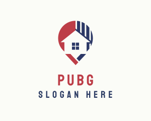 House Pin Locator logo design