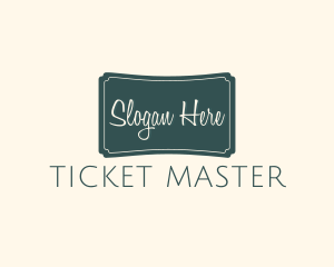 Ticket - Script Ticket Label logo design