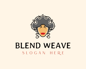 Beauty Female Hairstylist logo design