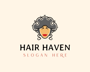 Haircare - Beauty Female Hairstylist logo design