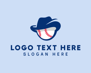 Ball - Baseball Fedora Hat logo design
