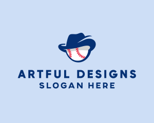 Baseball Fedora Hat logo design