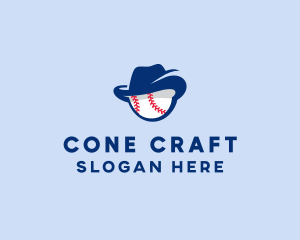 Baseball Fedora Hat logo design