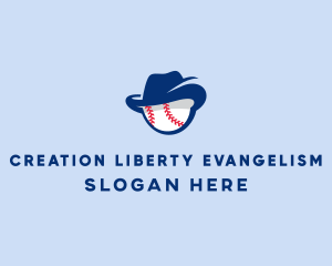 Baseball Fedora Hat logo design