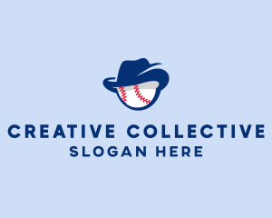 Baseball Fedora Hat logo design