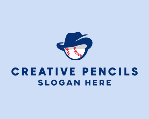 Baseball Fedora Hat logo design