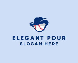 Baseball Fedora Hat logo design