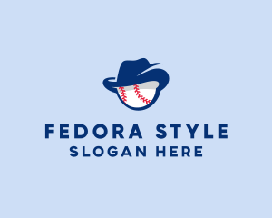 Baseball Fedora Hat logo design