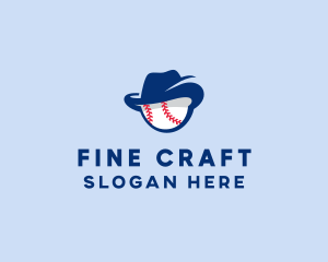 Baseball Fedora Hat logo design