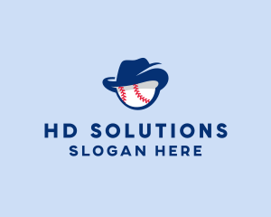 Baseball Fedora Hat logo design