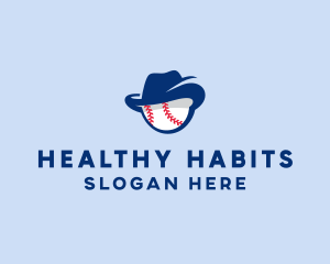 Baseball Fedora Hat logo design