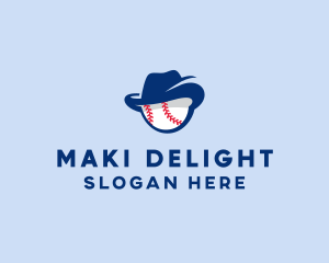 Baseball Fedora Hat logo design