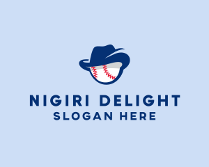 Baseball Fedora Hat logo design