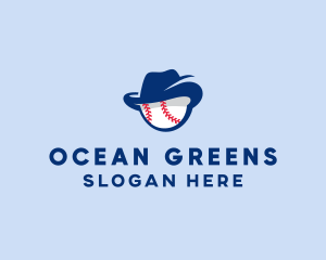 Baseball Fedora Hat logo design