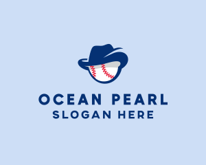 Baseball Fedora Hat logo design