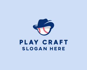 Baseball Fedora Hat logo design