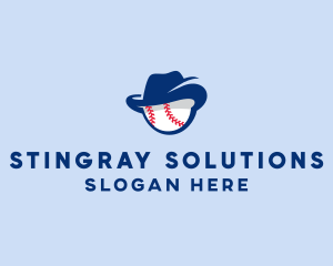 Baseball Fedora Hat logo design