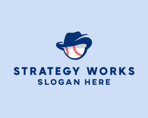 Baseball Fedora Hat logo design