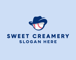 Baseball Fedora Hat logo design