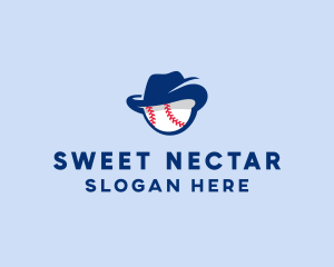 Baseball Fedora Hat logo design