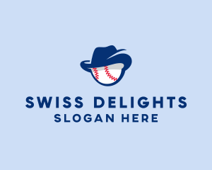 Baseball Fedora Hat logo design