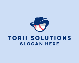 Baseball Fedora Hat logo design