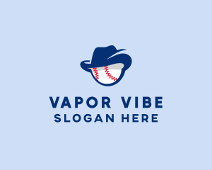 Baseball Fedora Hat logo design