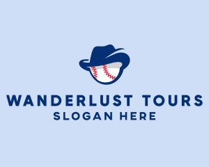 Baseball Fedora Hat logo design