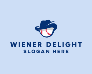 Baseball Fedora Hat logo design