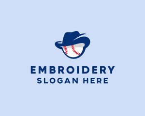 Baseball Fedora Hat logo design