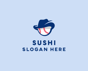 Baseball Fedora Hat logo design