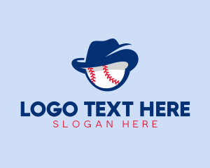 Softball - Baseball Fedora Hat logo design