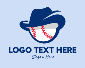 Baseball Fedora Hat Logo