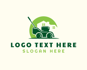 Eco - Lawn Mower Garden logo design